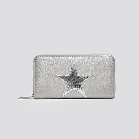 Star Zip Purse | Silver