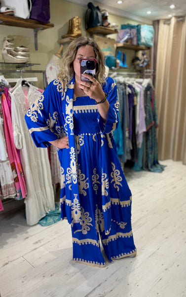 Perrie Long Kimono | Cobalt Blue
