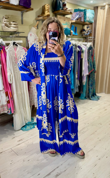 Perrie Long Kimono | Cobalt Blue