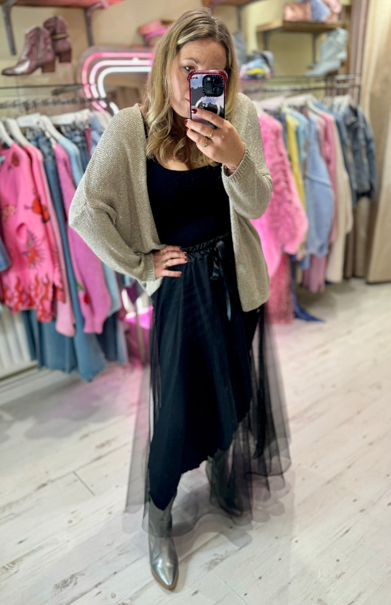 Flonce Midi Skirt Pink