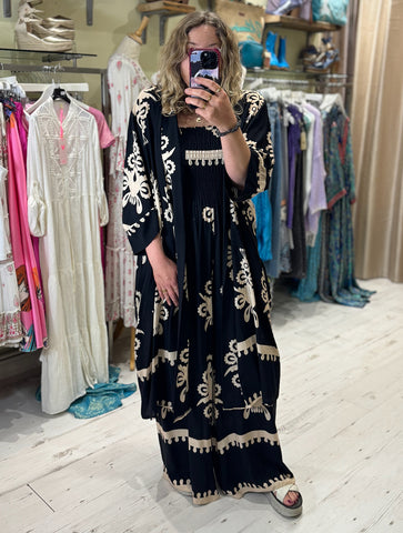 Perrie Long Kimono | Black