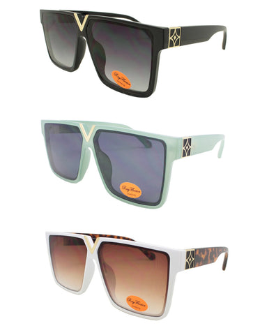 Vienna 'V' Detail Sunglasses | Various Colours