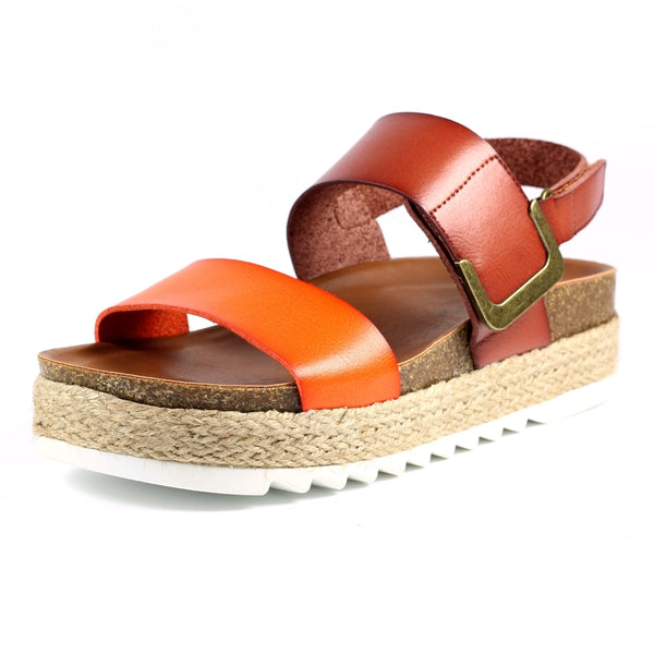 Deanna II Flatform Sandal | Orange