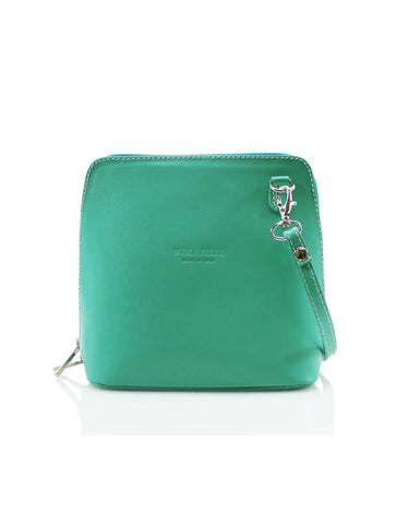 Vera Pelle Leather Mini Crossbody Bag | Green
