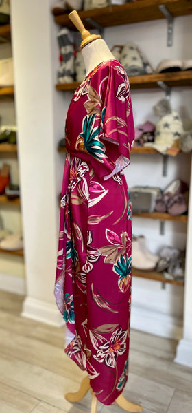 Floral Drape Front Midi Dress | Mulberry
