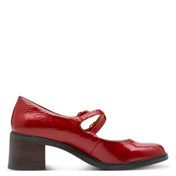 Tamaris | Heeled Patent Dolly Shoe | 22459 | Red
