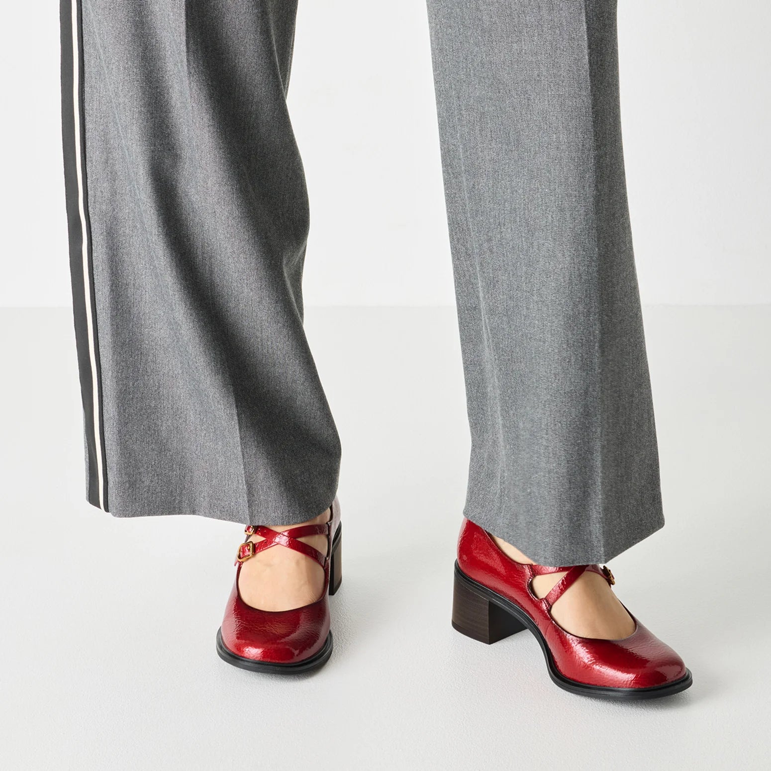 Tamaris | Heeled Patent Dolly Shoe | 22459 | Red