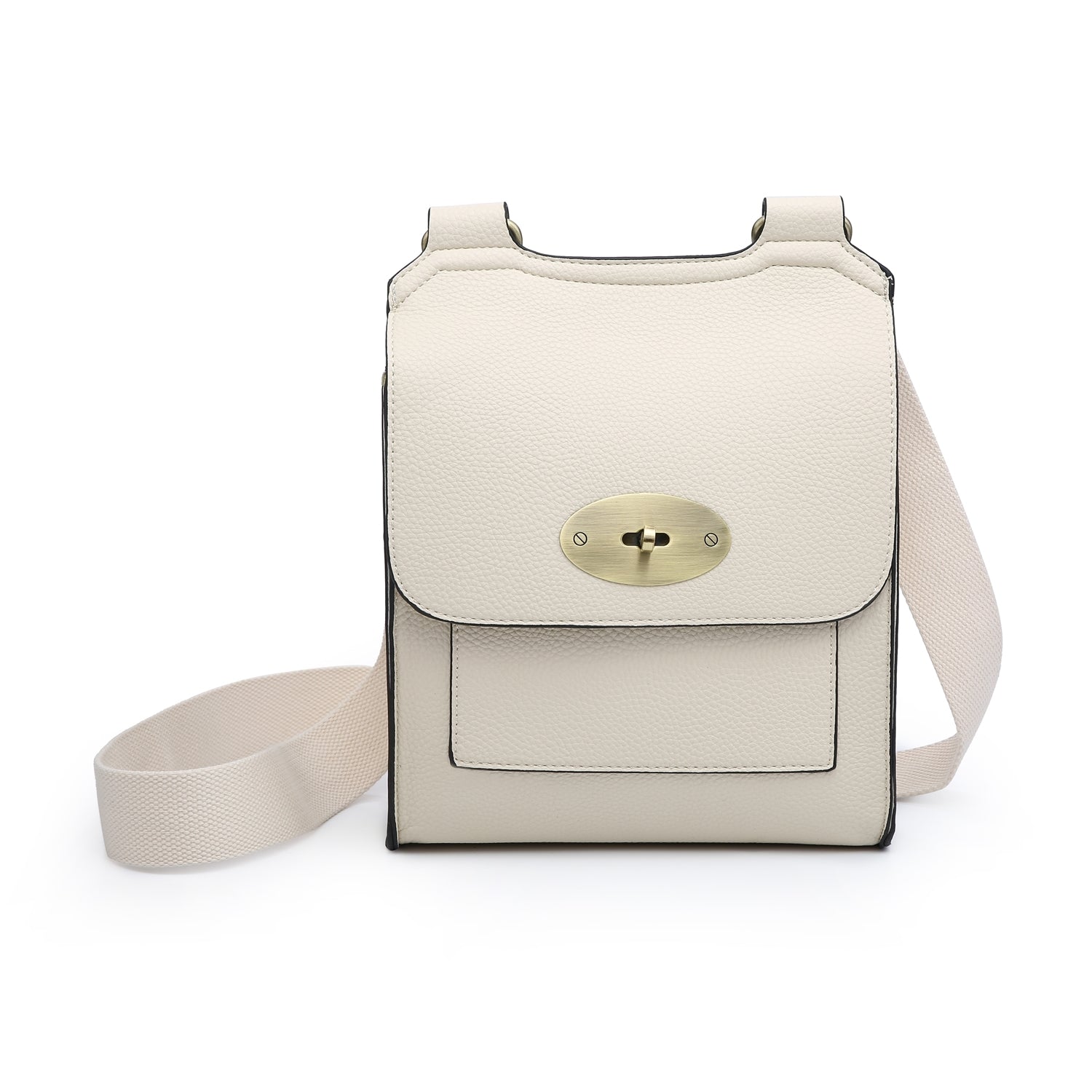 Medium Cross Body Satchel Bag | Cream