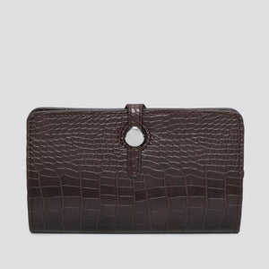 Long Purse/Clutch | Coffee Croc