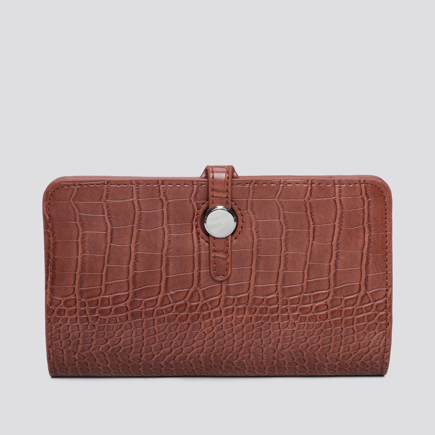 Long Purse/Clutch | Brown Croc