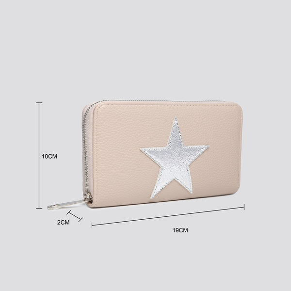 Star Zip Purse | Black