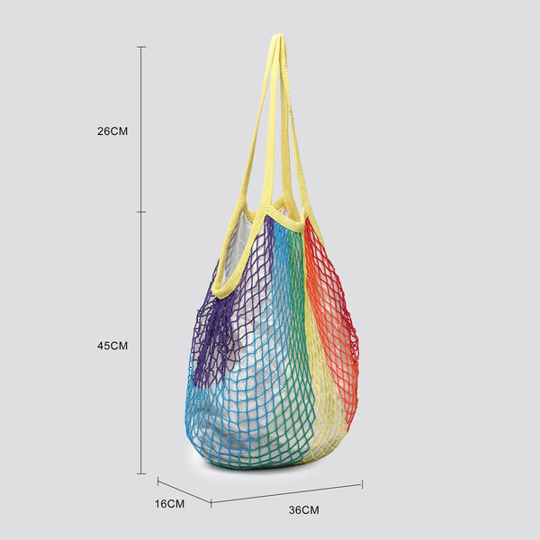 String Shopping Bag (Lined) | Rainbow
