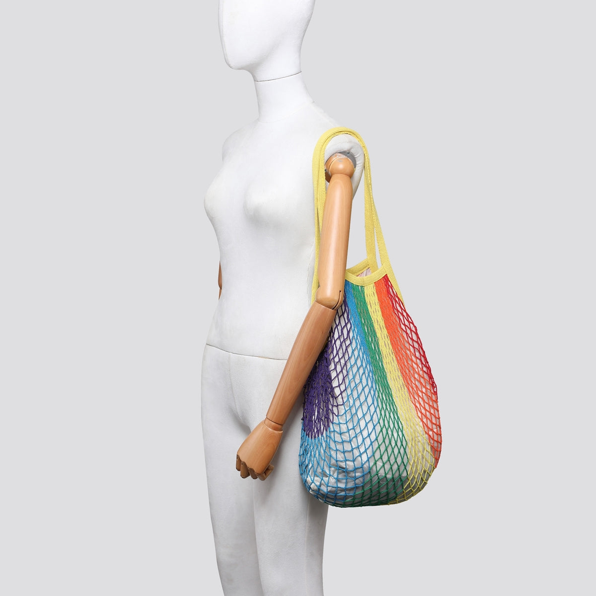 String Shopping Bag (Lined) | Rainbow