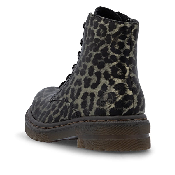 Rieker | 78240-90 | Leopard Chunky Ankle Boot