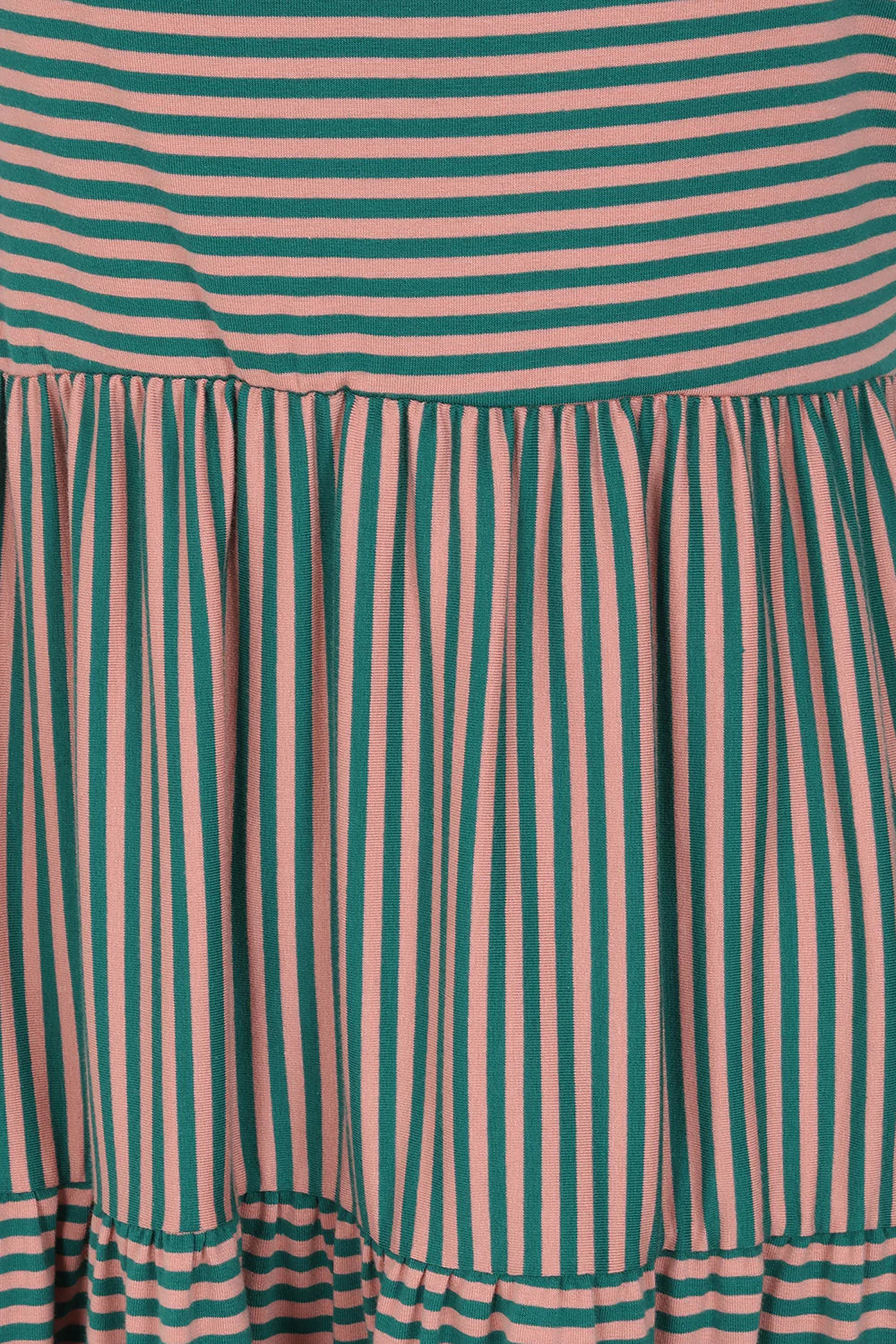 Bude Striped Tiered Sun Dress | Pink/Green