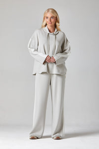 Olivia Trousers | Pebble/Wild Oat