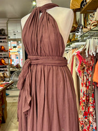 Cotton Infinity Dress | Chocolate Brown