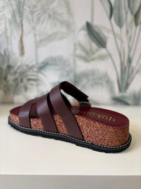 Yokono | Oca-125 | Platform Slip On Sandal | Bordeaux