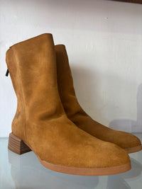 Felmini | Suede Slouch Western Boot | Sand