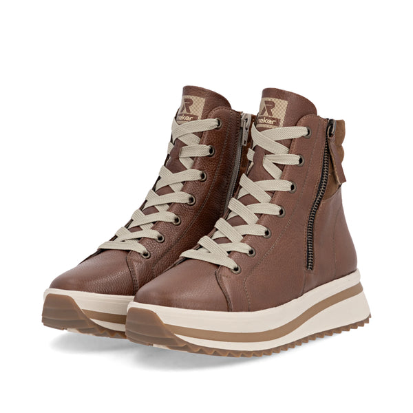 Rieker | W3870-24 | Leather Ankle Boot | Brown