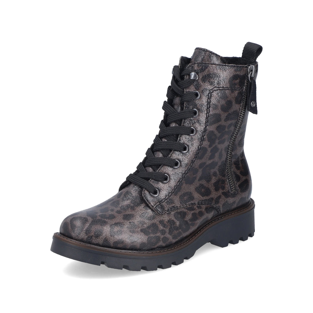 Rieker | 73210-42 | Leopard Ankle Boot | Grey Multi