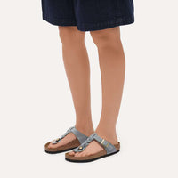 Birkenstock|Gizeh Braided
Oiled Leather|Basalt grey