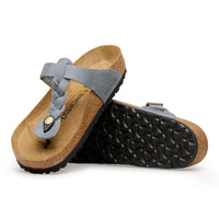Birkenstock|Gizeh Braided
Oiled Leather|Basalt grey