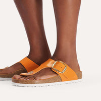 Birkenstock|Gizeh Big Buckle
Natural Leather Patent|High-shine kirkuma