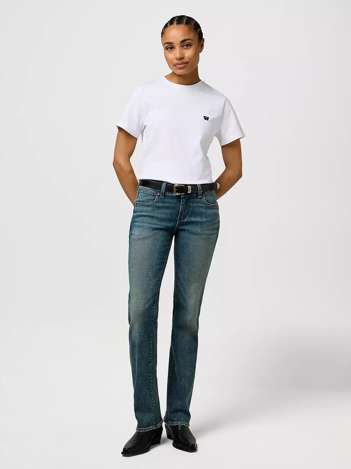 Low Rise Bold Boot Jean | Summit Shade