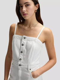 Lee Slim Maxi Denim Dress | Powder White