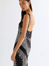 Slim Bias Slip Dress | Faded Black