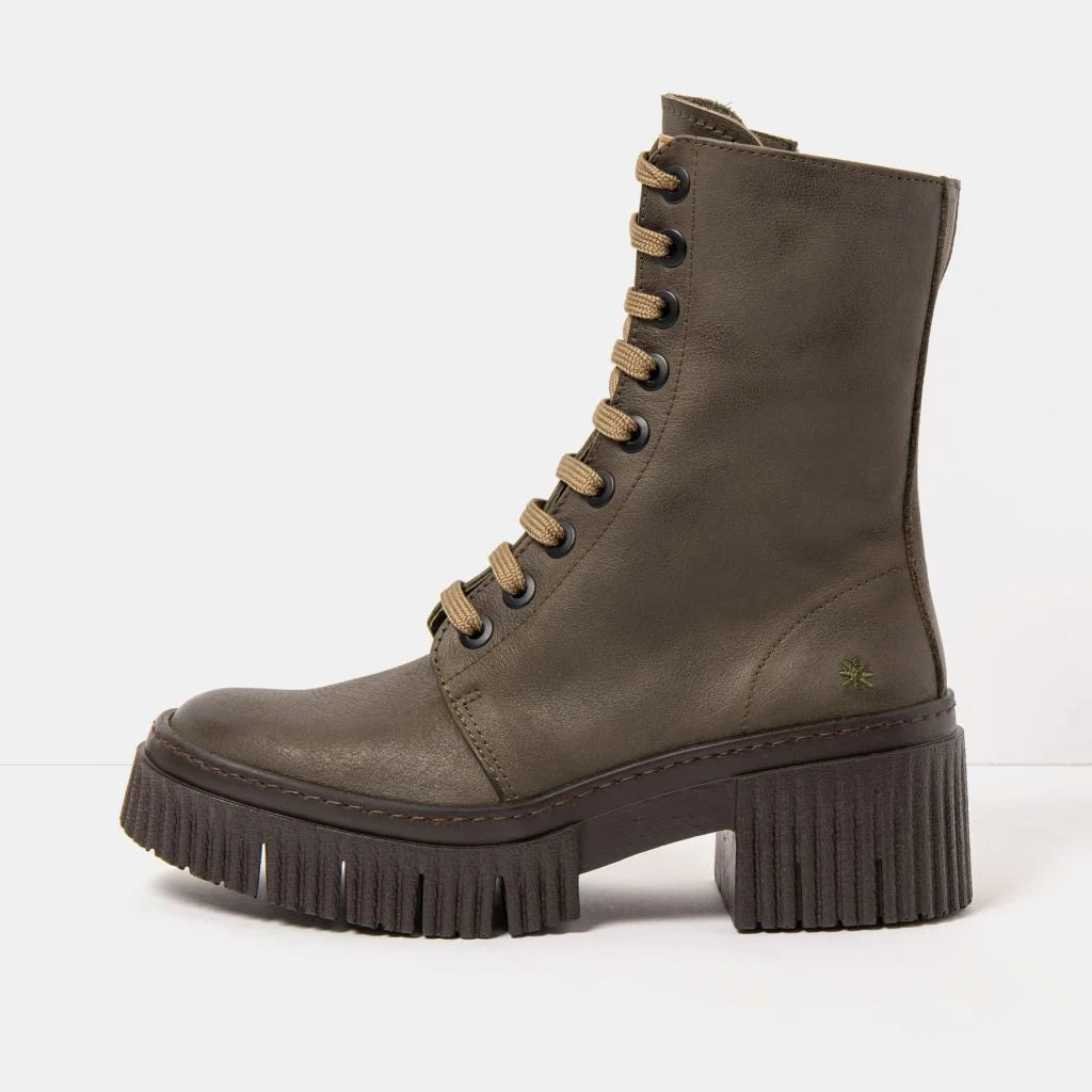 ART | York 1374 Chunky Lace Up Boot | Roma Khaki