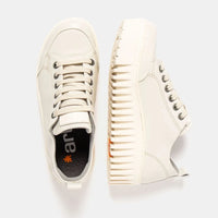 ART | 1535 Brighton Platform Leather Trainer | Cream
