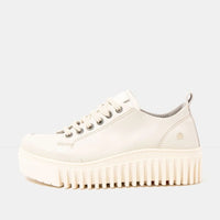 ART | 1535 Brighton Platform Leather Trainer | Cream