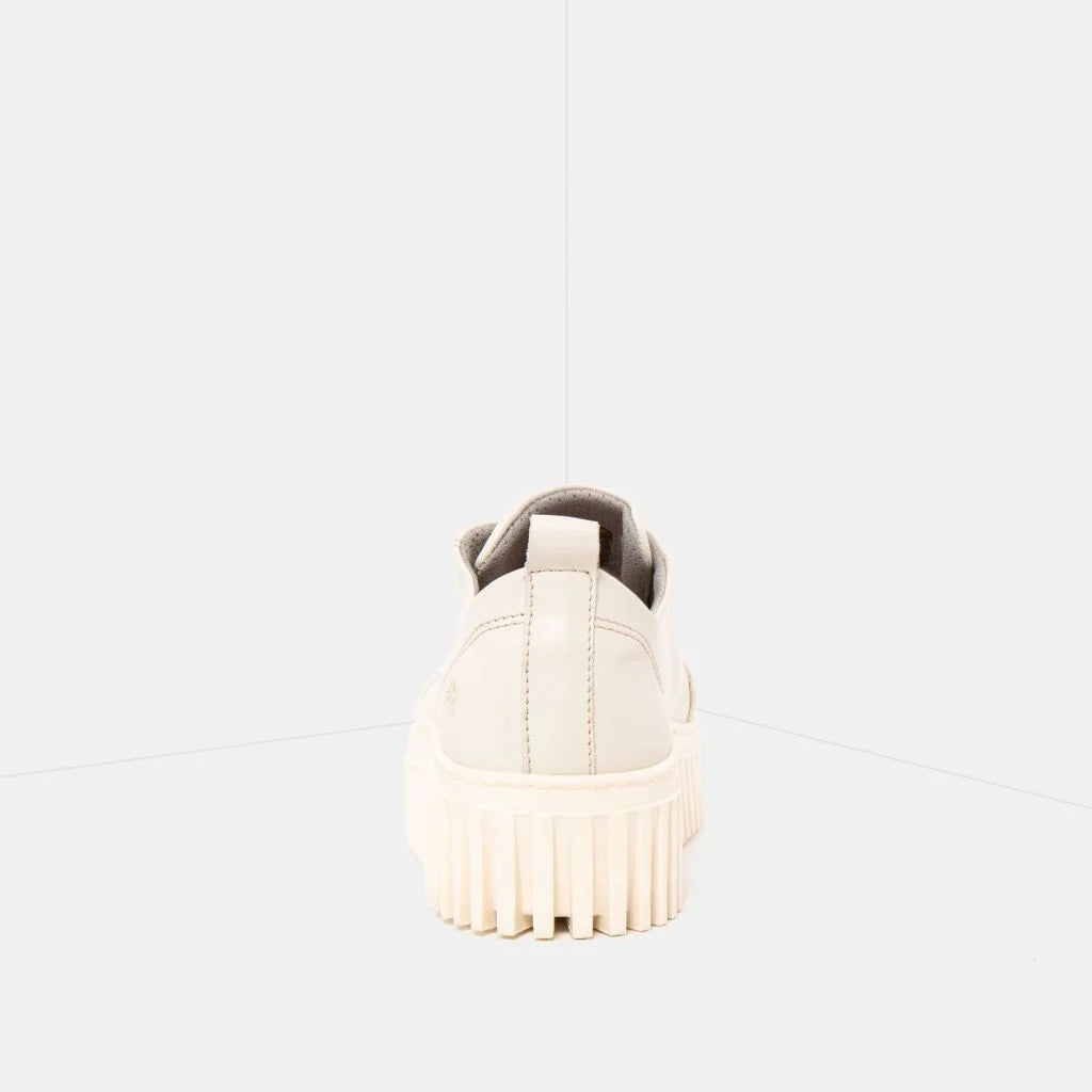 ART | 1535 Brighton Platform Leather Trainer | Cream