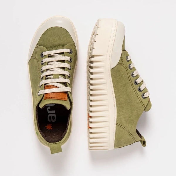 ART | 1535 Brighton Platform Nubuck Trainer | Liken (Green)