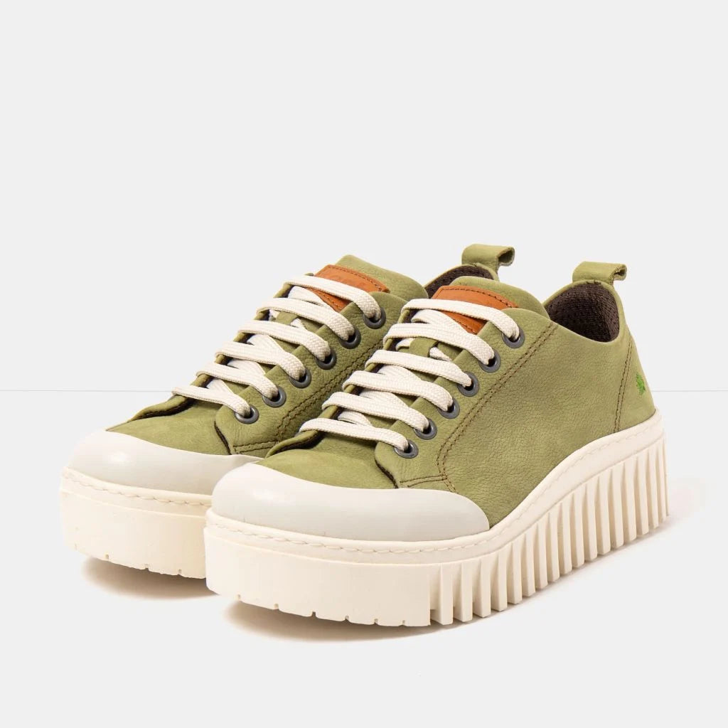 ART | 1535 Brighton Platform Nubuck Trainer | Liken (Green)