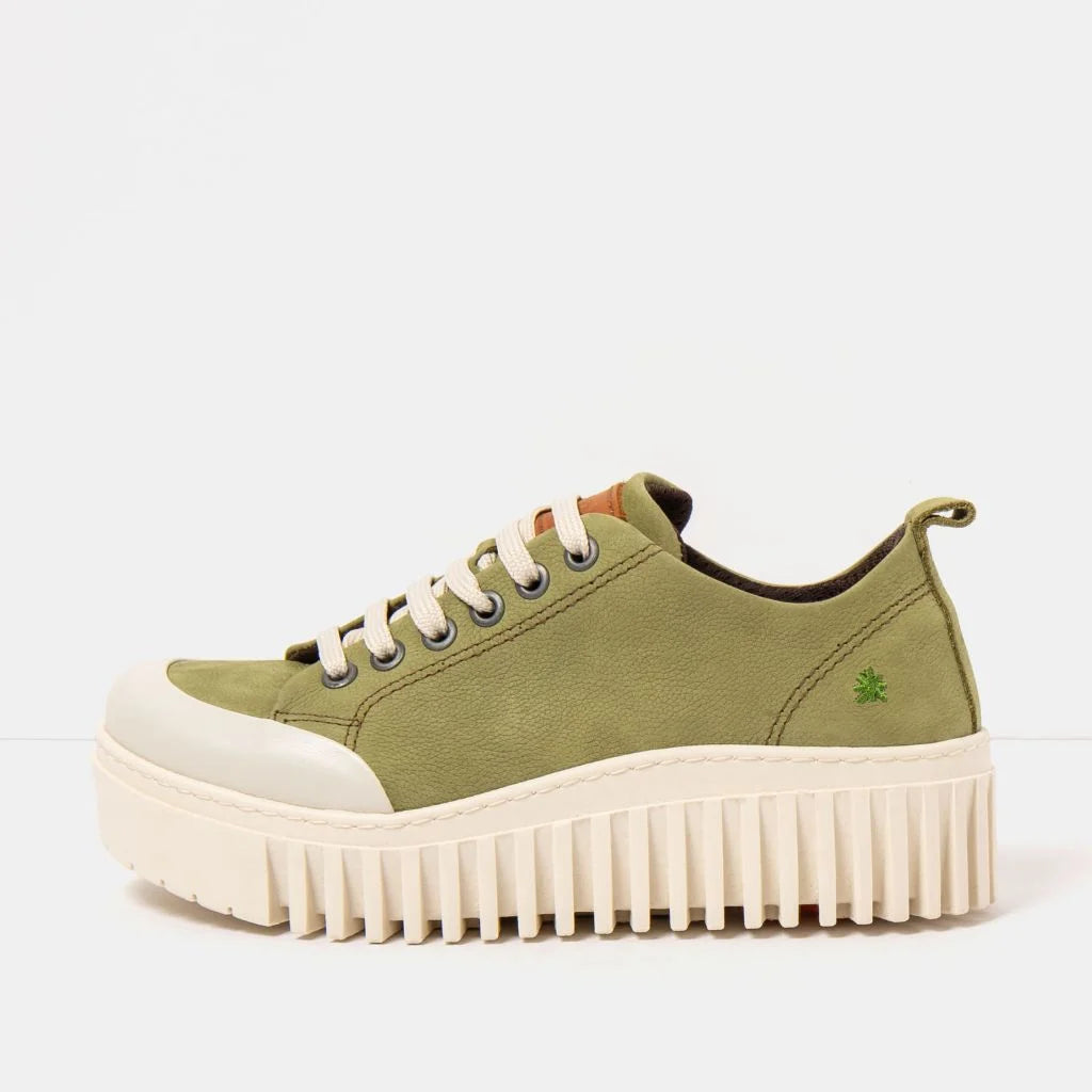ART | 1535 Brighton Platform Nubuck Trainer | Liken (Green)