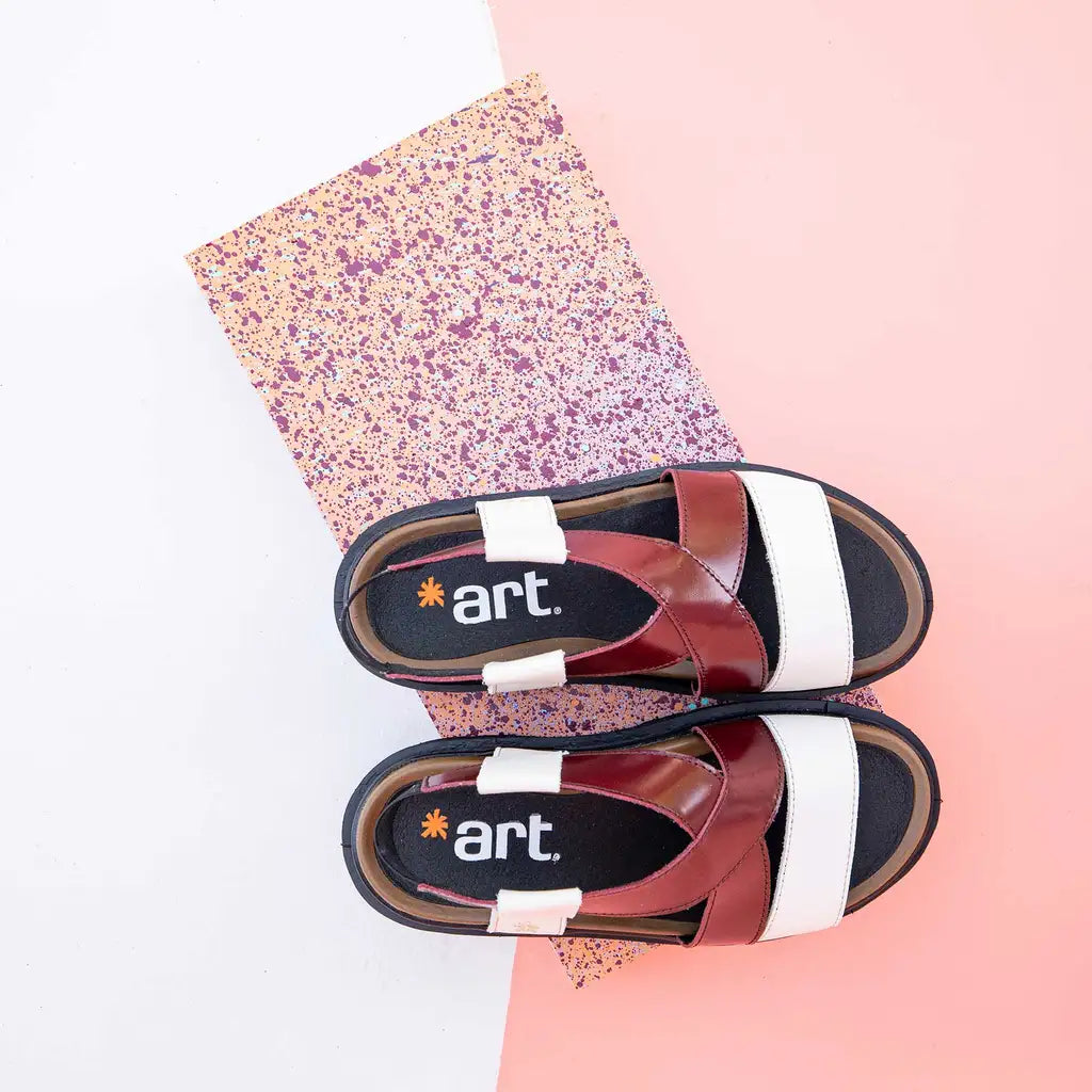 Art | Birmingham Sandal 1553 | Cream/Bordeaux