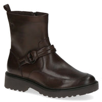 Caprice | 25420 Rugged styled Leather Short boot | Dark Brown