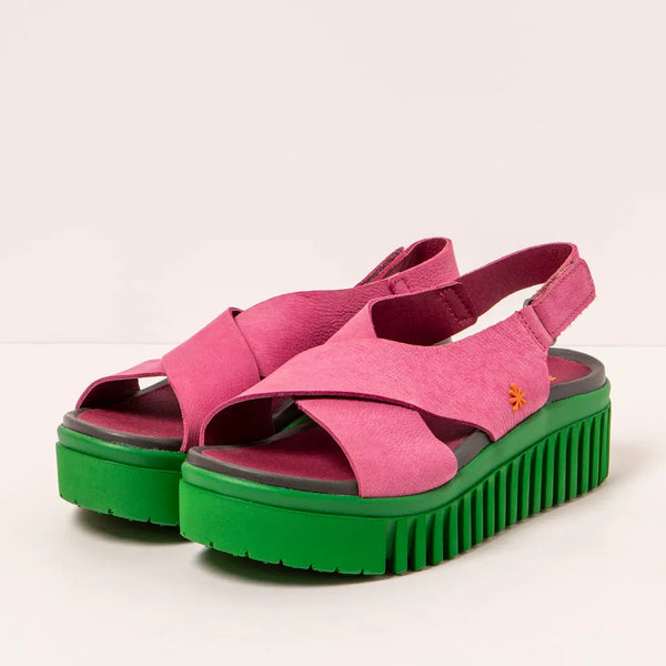 Art | Brighton Sandal 1574 | Nubuck Pink/Green