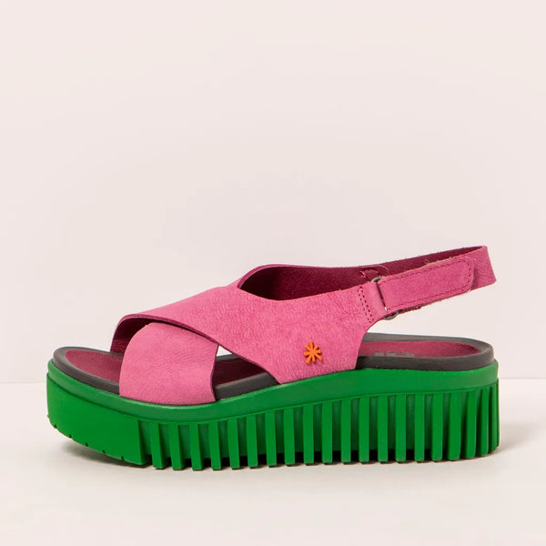 Art | Brighton Sandal 1574 | Nubuck Pink/Green