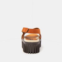 ART | 1574 Brighton Platform Sandal | Nubuck Orange/Brown