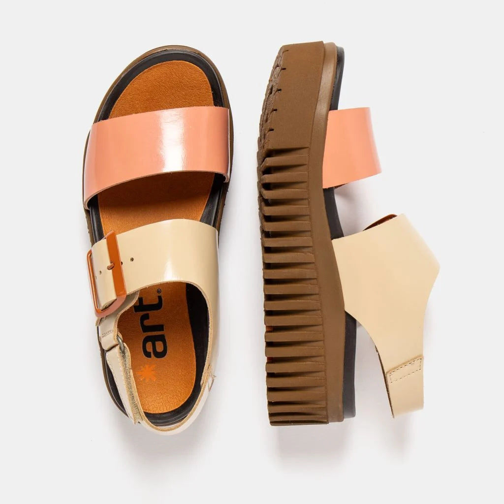 ART | 1578 Brighton Platform Sandal | Champagne/Flamingo