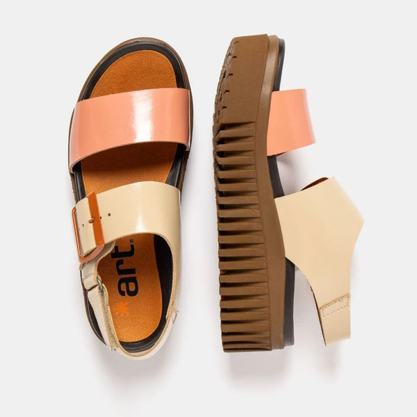 ART | 1578 Brighton Platform Sandal | Champagne/Flamingo