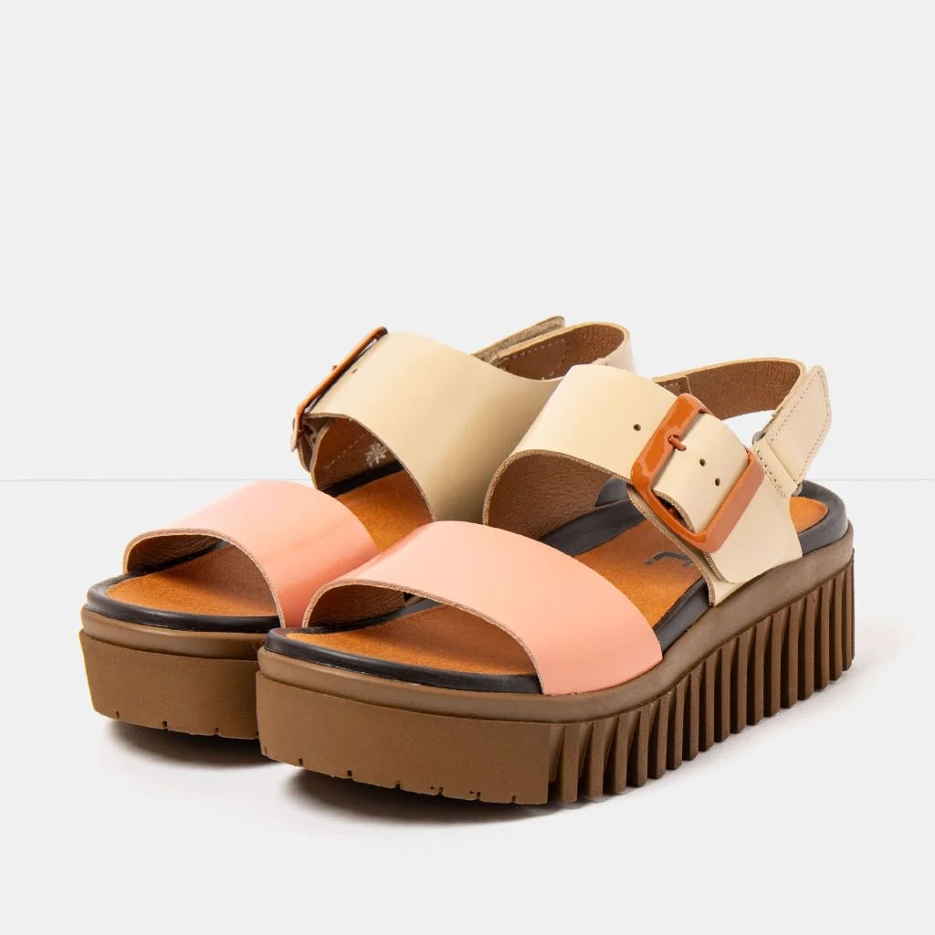 ART | 1578 Brighton Platform Sandal | Champagne/Flamingo