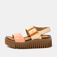 ART | 1578 Brighton Platform Sandal | Champagne/Flamingo