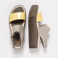 ART | 1578 Brighton Platform Sandal | Cinder/Pale Yellow