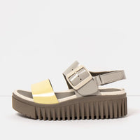 ART | 1578 Brighton Platform Sandal | Cinder/Pale Yellow