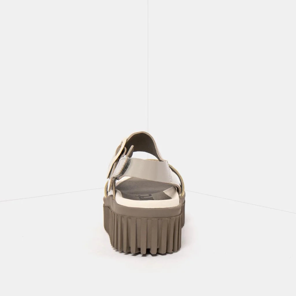 ART | 1578 Brighton Platform Sandal | Cinder/Pale Yellow